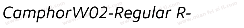 CamphorW02-Regular R字体转换